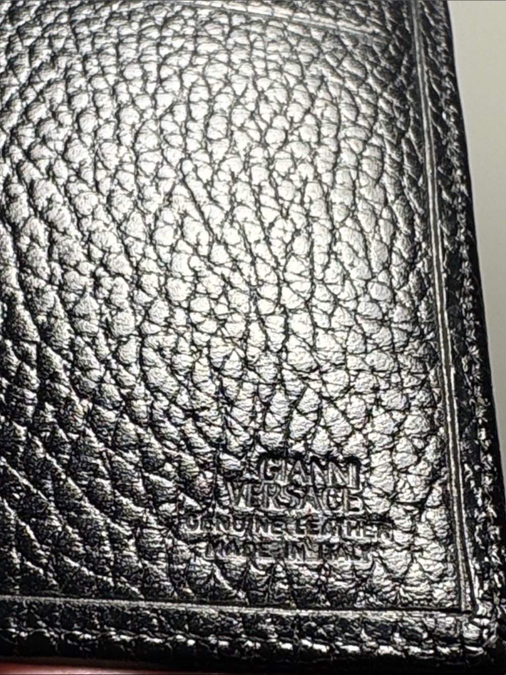 Versace Black Leather Wallet with Gold Medallion - Picture 3 of 9